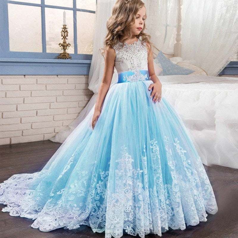 Summer Girls Long Bridesmaid Kids Dresses For Girls Children Princess Flower Girl Party Wedding Dress The Clothing Company Sydney