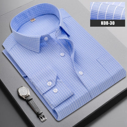 Boutique Men Clothing Business Casual Striped Plaid Regular Fit Men's Dress Shirt The Clothing Company Sydney