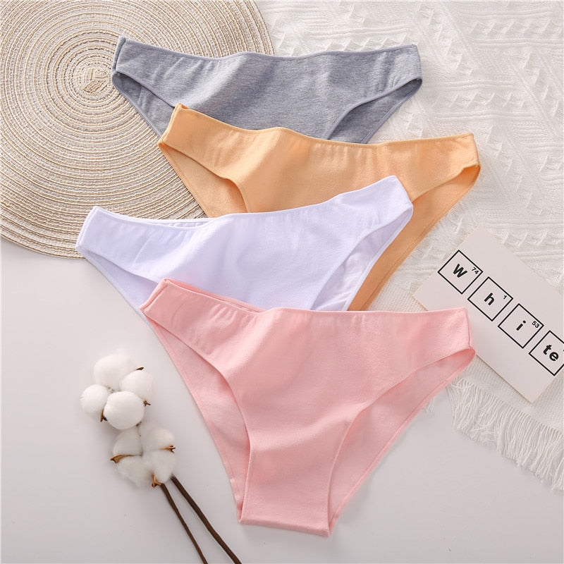 Cotton Mix Women's Panties Comfortable Underwear Low Waist Solid Color Briefs Plus Size Panty Lingerie The Clothing Company Sydney