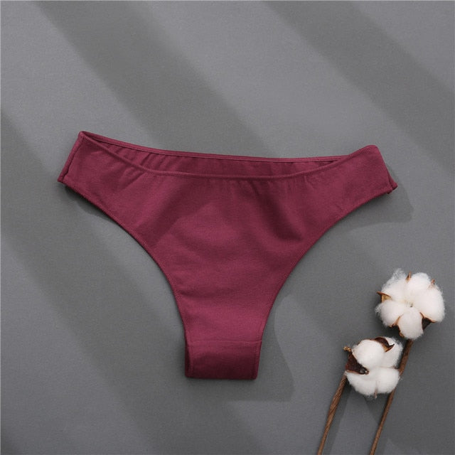 Cotton Mix Women's Panties Comfortable Underwear Low Waist Solid Color Briefs Plus Size Panty Lingerie The Clothing Company Sydney