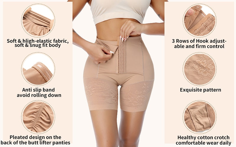 Women Body Shaper Waist Trainer Tummy Control Knickers Butt Lifter Panties  Anti-Slip Shapewear