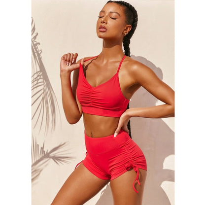 Summer Solid Womens 2 Piece Outfits Tracksuits Spaghetti strap Backless Two Piece Set Crop Tops Sport Pants Sets The Clothing Company Sydney