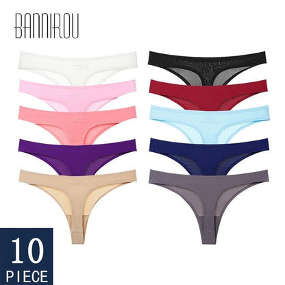 10 Pack Sports Panties Thongs T-back G-string Seamless Solid Underwear Briefs The Clothing Company Sydney