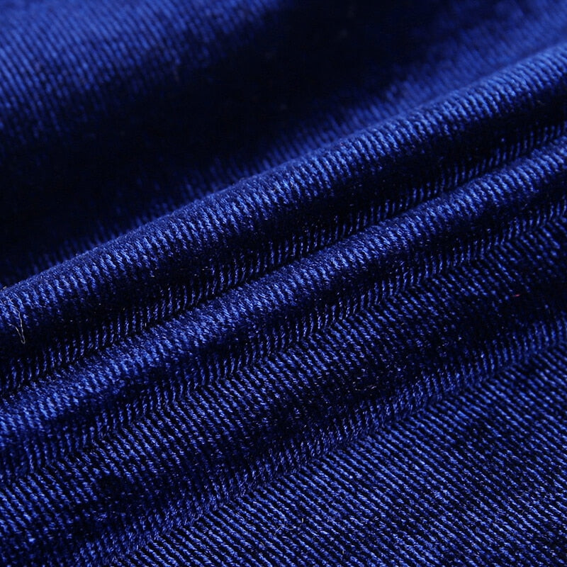 Blue V-Neck Spaghetti Strap Mini Party Sleeveless Skinny Backless Summer Slim Dress The Clothing Company Sydney