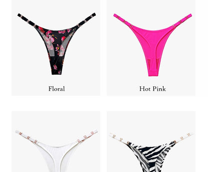 3 pack Thongs G String Metal Luxury Ice Silk Thongs Underwear Fitness Low Waist Satin Panties String Seamless Briefs The Clothing Company Sydney