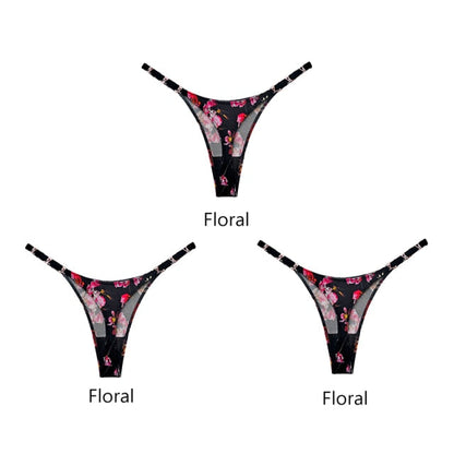 3 pack Thongs G String Metal Luxury Ice Silk Thongs Underwear Fitness Low Waist Satin Panties String Seamless Briefs The Clothing Company Sydney