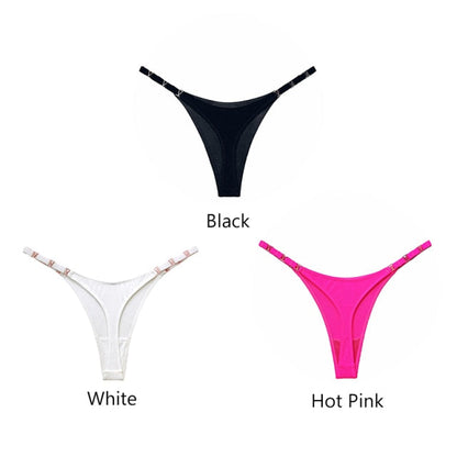 3 pack Thongs G String Metal Luxury Ice Silk Thongs Underwear Fitness Low Waist Satin Panties String Seamless Briefs The Clothing Company Sydney