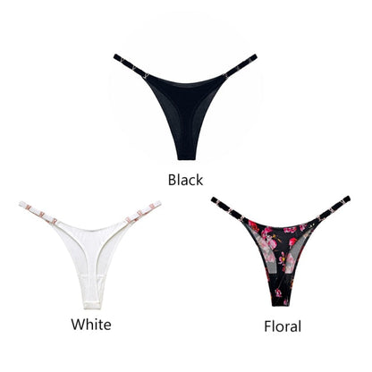 3 pack Thongs G String Metal Luxury Ice Silk Thongs Underwear Fitness Low Waist Satin Panties String Seamless Briefs The Clothing Company Sydney