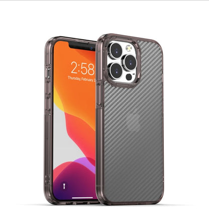 Carbon Fiber Transparent Shockproof Case For iPhone 13 12 Pro Max Clear Soft TPU Bumper Hard PC Back Cover For iPhone 13 12 Mini The Clothing Company Sydney