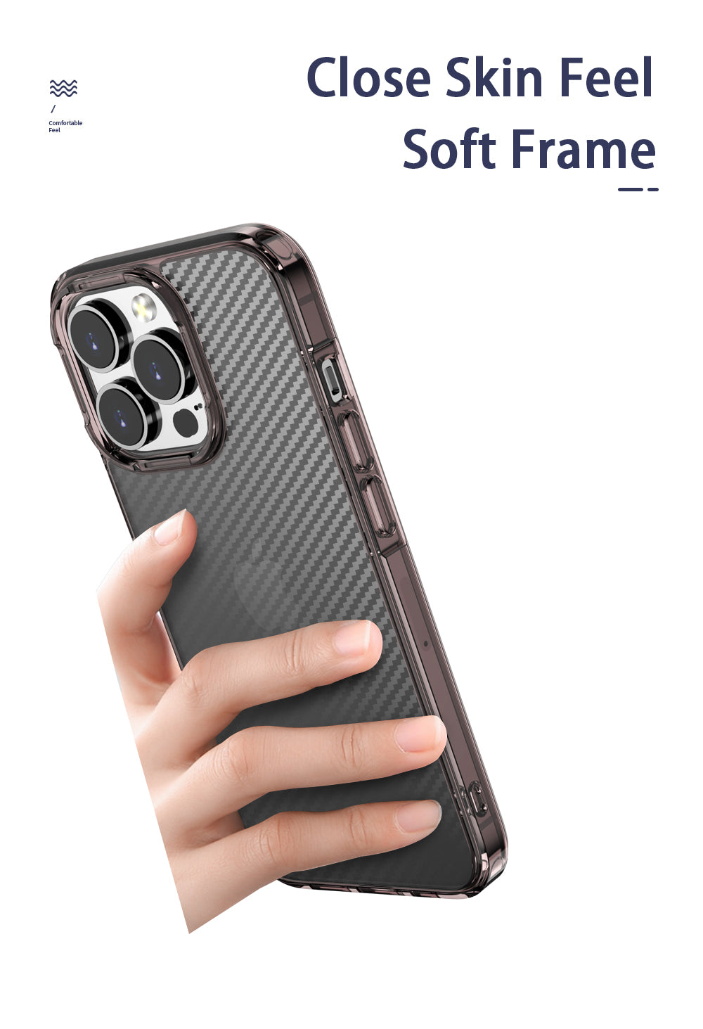 Carbon Fiber Transparent Shockproof Case For iPhone 13 12 Pro Max Clear Soft TPU Bumper Hard PC Back Cover For iPhone 13 12 Mini The Clothing Company Sydney