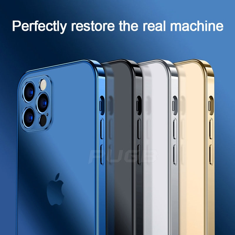 Luxury Plating Matte Transparent Soft Silicone Case for iPhone 11 12 13 Pro Max Mini XR X XS 7 8 Plus SE 2020 Shockproof Cover The Clothing Company Sydney