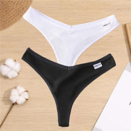 2 Pack Cotton Mix G-string Thong Sexy Underwear V Waist Panties Underpants Intimates Lingerie Briefs The Clothing Company Sydney