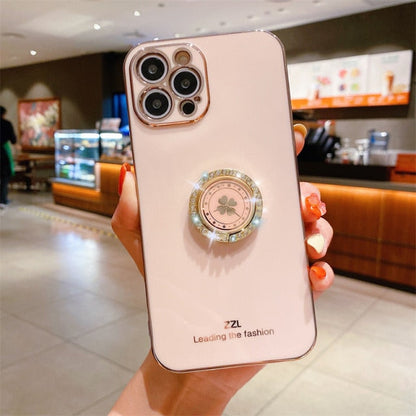 Clover Diamond Plating Ring Holder Stand Soft Case For IPhone 13 12 11 Pro MAX XS XR X 7 8 Plus 12 Mini SE 20 Bumper Cover The Clothing Company Sydney