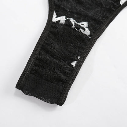 2 Piece Lingerie Deep-V Brief Floral Embroidery Underwear Push up Underwire Bra Transparent Intimate Set The Clothing Company Sydney