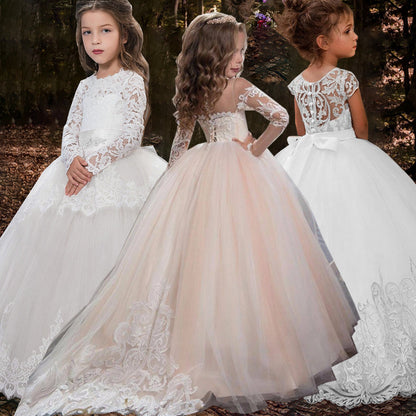 Bridesmaid Girls Teenager Kids Children Long Lace Princess Party Wedding Dress The Clothing Company Sydney