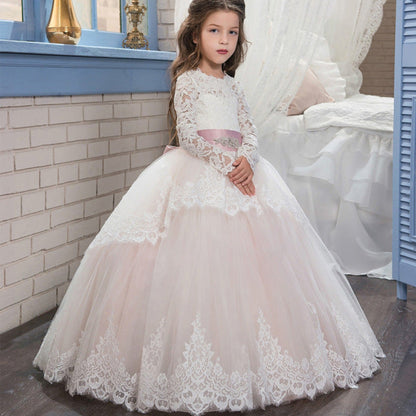 Bridesmaid Girls Teenager Kids Children Long Lace Princess Party Wedding Dress The Clothing Company Sydney