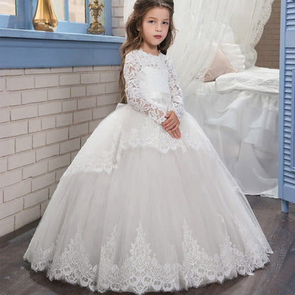 Bridesmaid Girls Teenager Kids Children Long Lace Princess Party Wedding Dress The Clothing Company Sydney