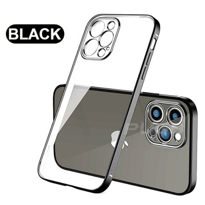 Luxury Transparent Plating Case for iPhone 13 12 11 Pro Max Mini X XS XR SE 2020 8 7 Plus Silicone Shockproof Clear Phone Cover The Clothing Company Sydney