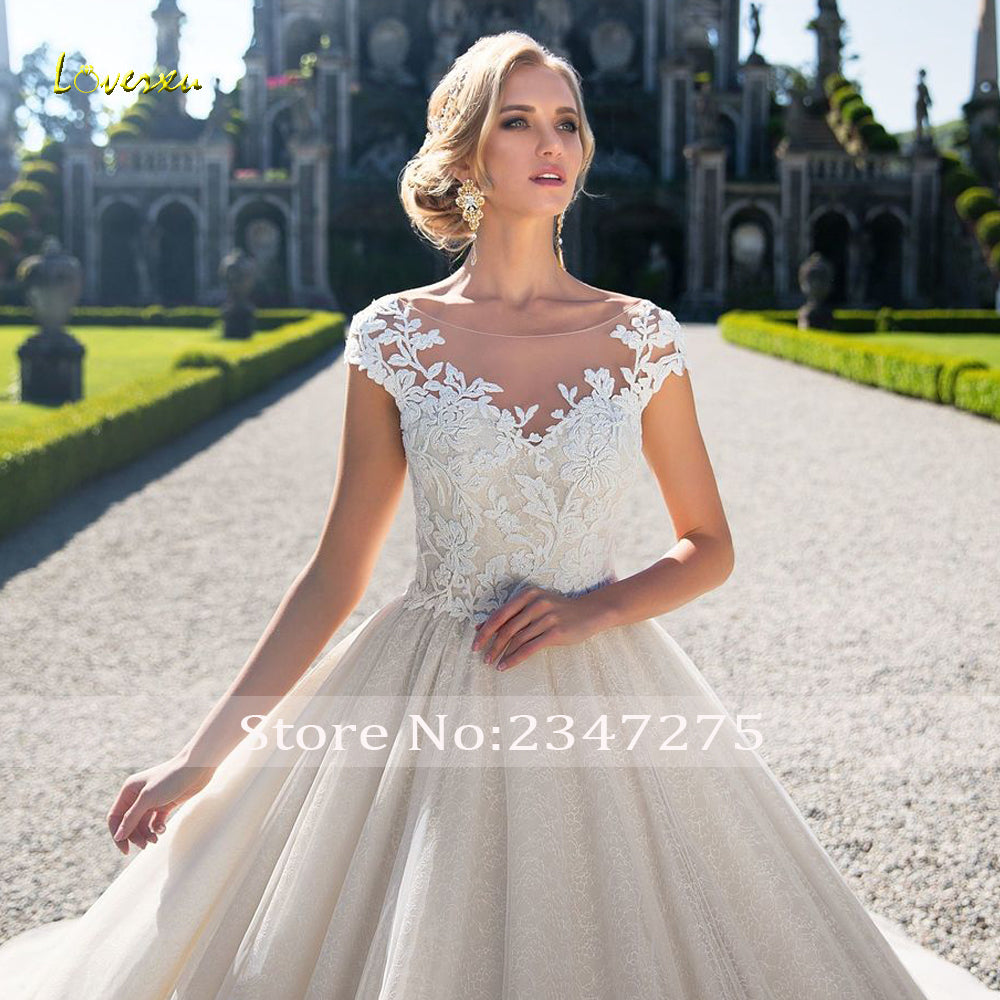 Backless Lace Beaded Court Train Princess A Line Bridal Gown Wedding Dress The Clothing Company Sydney