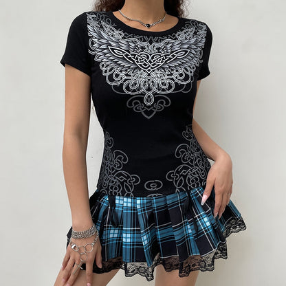 Streetwear Grunge Fairycore Y2K Print Graphic Tee T shirt Retro Dark Academia Crop Tops The Clothing Company Sydney