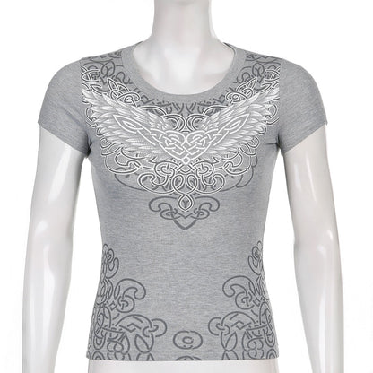 Streetwear Grunge Fairycore Y2K Print Graphic Tee T shirt Retro Dark Academia Crop Tops The Clothing Company Sydney