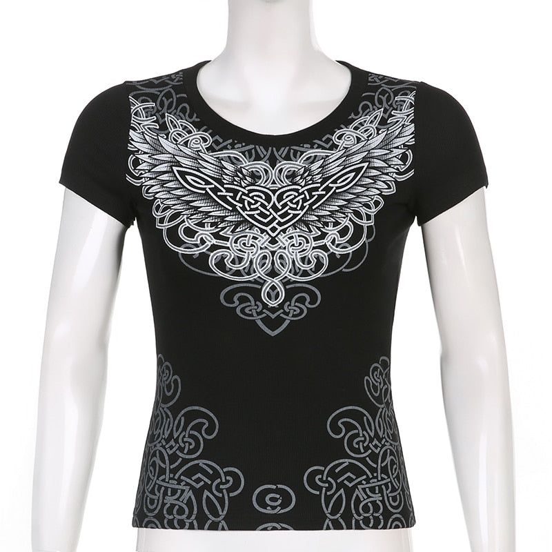 Streetwear Grunge Fairycore Y2K Print Graphic Tee T shirt Retro Dark Academia Crop Tops The Clothing Company Sydney