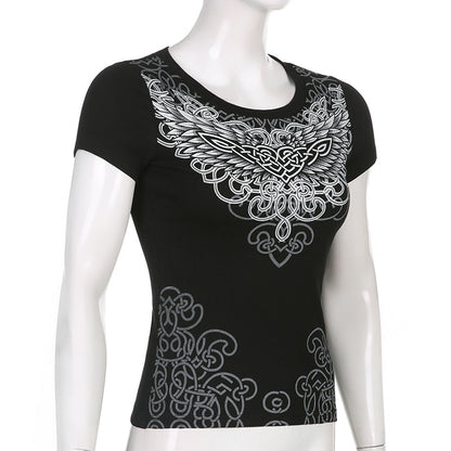 Streetwear Grunge Fairycore Y2K Print Graphic Tee T shirt Retro Dark Academia Crop Tops The Clothing Company Sydney