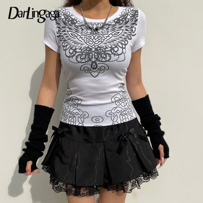 Streetwear Grunge Fairycore Y2K Print Graphic Tee T shirt Retro Dark Academia Crop Tops The Clothing Company Sydney