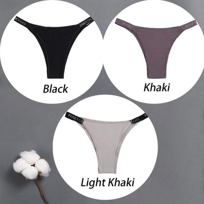 3 pack Cotton Mix Panties Letter Waist Underpants Lingerie Thong Pantys Underwear Intimates The Clothing Company Sydney