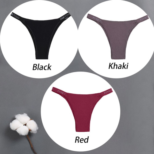 3 pack Cotton Mix Panties Letter Waist Underpants Lingerie Thong Pantys Underwear Intimates The Clothing Company Sydney