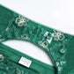 3 Piece Fancy Embroidered Bra Underwear Lace Sensual Briefs Sets with Garters Lingerie Set The Clothing Company Sydney