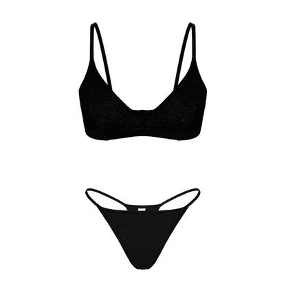 2 Piece Underwear Thong Thin Strap G-strings Sports Bra Set The Clothing Company Sydney