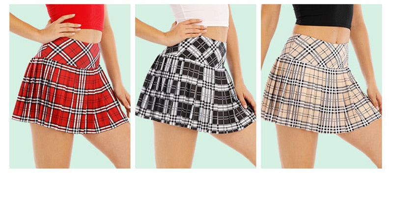 Ladies Summer Tennis Skorts High Waist Stitching Plaid Golf Yoga Dancing Running Fitness Mini Pleated Skirts With Pocket Sportswear The Clothing Company Sydney