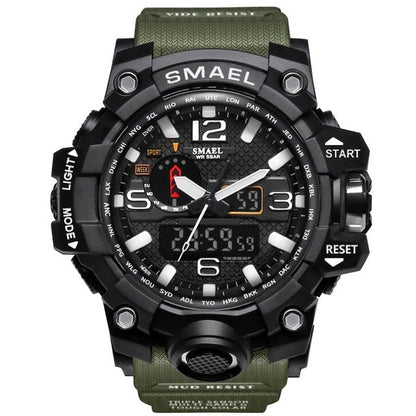 Mens Sports Dual Display Analog Digital LED Electronic Quartz Wristwatches Waterproof Swimming Military Watch The Clothing Company Sydney