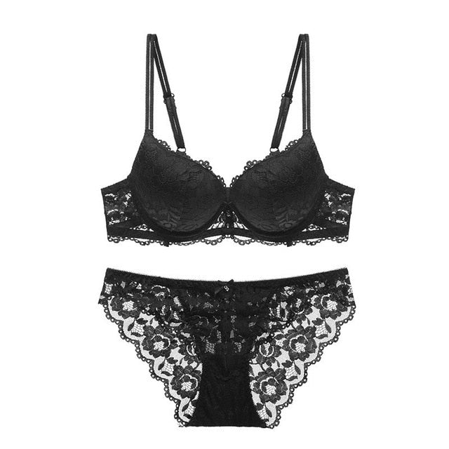 Two Piece Lace Floral Bra Underwear Set The Clothing Company Sydney