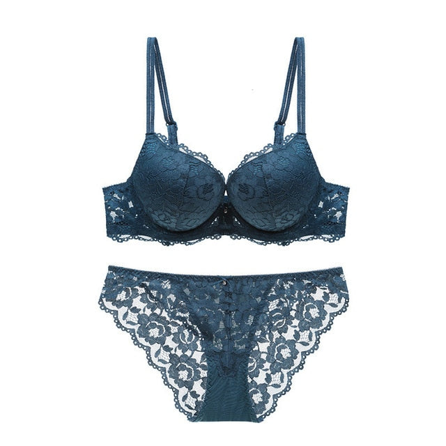 Two Piece Lace Floral Bra Underwear Set The Clothing Company Sydney