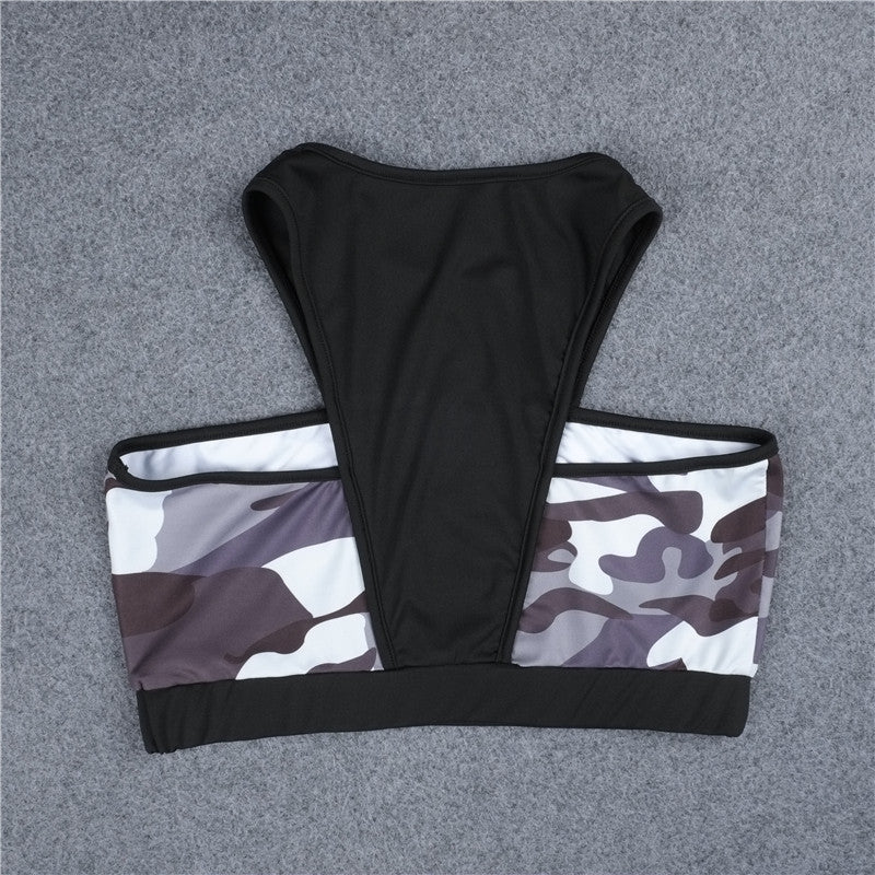 Two Piece Fitness Yoga Tracksuit Camouflage  Leggings and Bra Top The Clothing Company Sydney