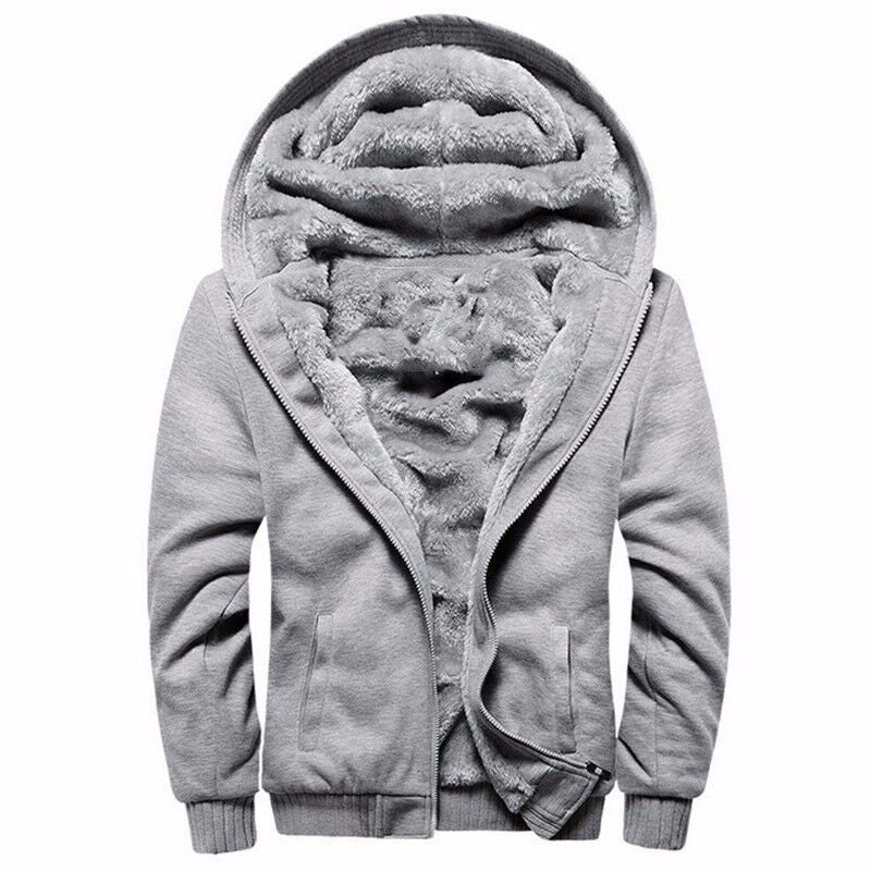 Winter Thick Warm Hooded Bomber Fleece Zipper Jacket Coat The Clothing Company Sydney