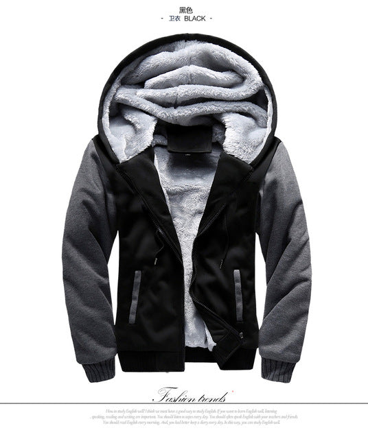 Winter Thick Warm Hooded Bomber Fleece Zipper Jacket Coat The Clothing Company Sydney