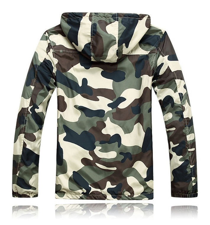 Camouflage Mens Hooded Windcheater Jacket The Clothing Company Sydney