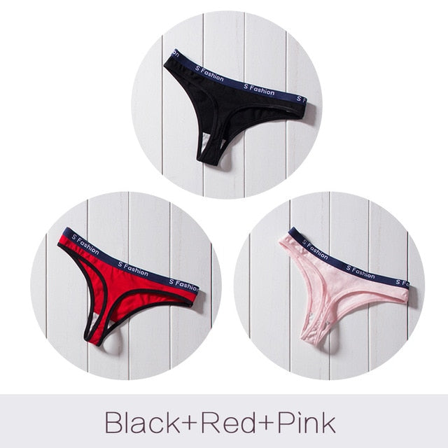3 Pack G-String Cotton Mix Panties T Back Underwear Seamless Thong Bikini Low Rise Waist Transparent Briefs The Clothing Company Sydney