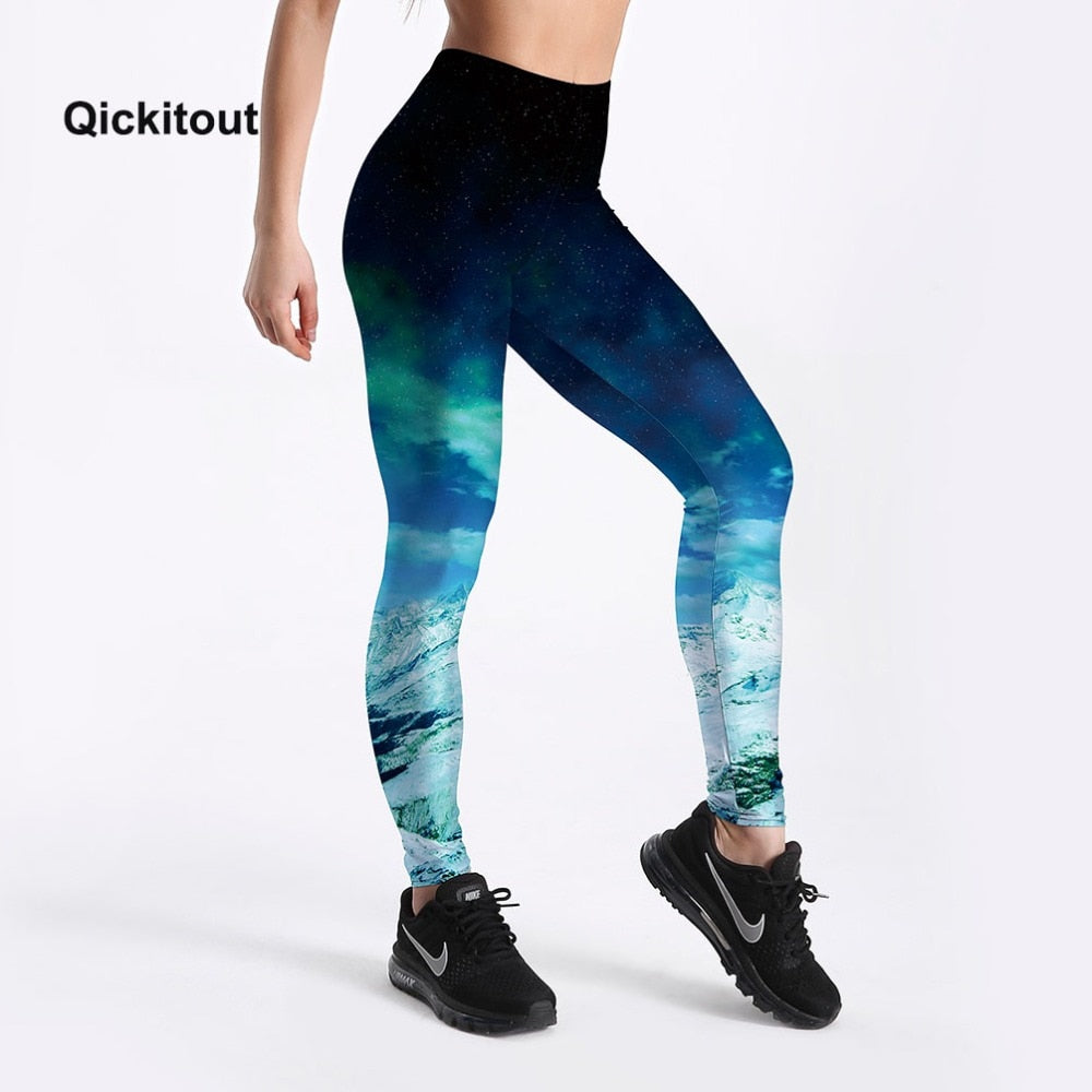 Digital Print Ice and Snow Fitness Sexy Leggings The Clothing Company Sydney