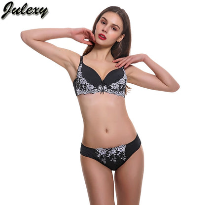 2 Piece Lace Embroidery Bra Brief Intimate Cotton Underwear Panties Set The Clothing Company Sydney