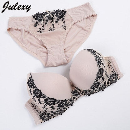 2 Piece Lace Embroidery Bra Brief Intimate Cotton Underwear Panties Set The Clothing Company Sydney