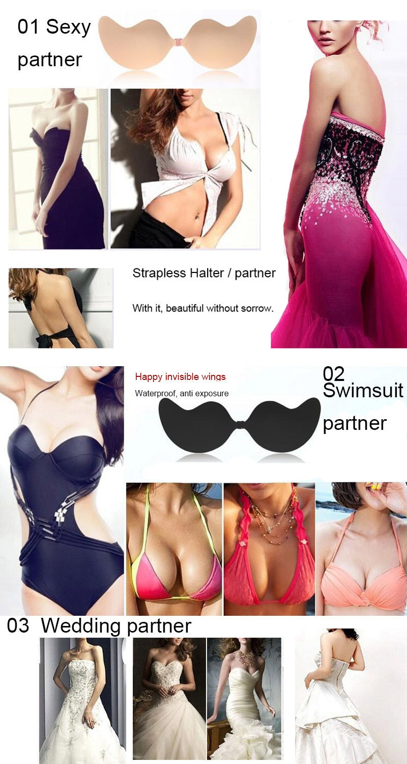 Fly Strapless Silicone Push Up Invisible Self Adhesive Backless Seamless Bras The Clothing Company Sydney