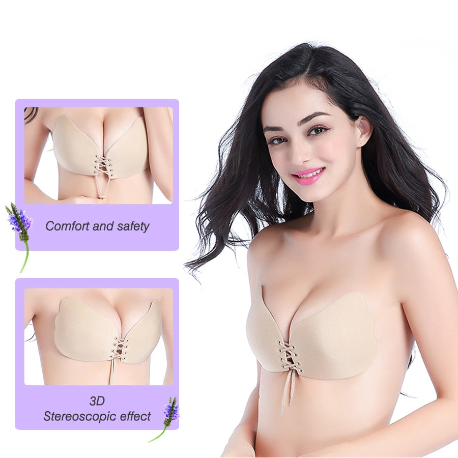 Seamless Strapless Silicone Push Up Bra Wire Free Invisible Bra The Clothing Company Sydney