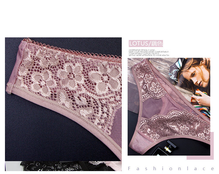 Exquisite Embroidery Floral Women Underwear String Lingerie Transparent Panties Thong Briefs The Clothing Company Sydney