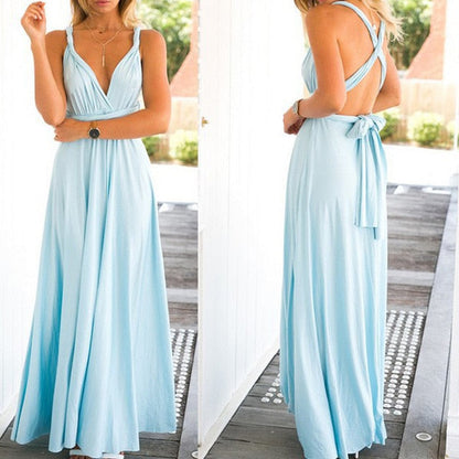 Bridesmaid Formal Multi Way Wrap Convertible Infinity Hollow Out Party Bandage Maxi Dress The Clothing Company Sydney