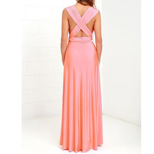 Bridesmaid Formal Multi Way Wrap Convertible Infinity Hollow Out Party Bandage Maxi Dress The Clothing Company Sydney