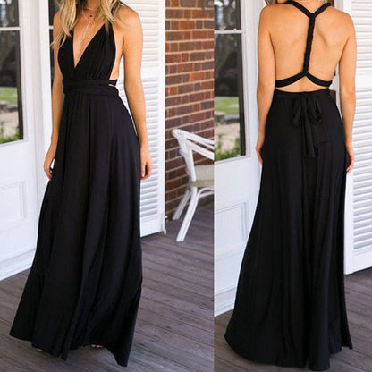 Bridesmaid Formal Multi Way Wrap Convertible Infinity Hollow Out Party Bandage Maxi Dress The Clothing Company Sydney